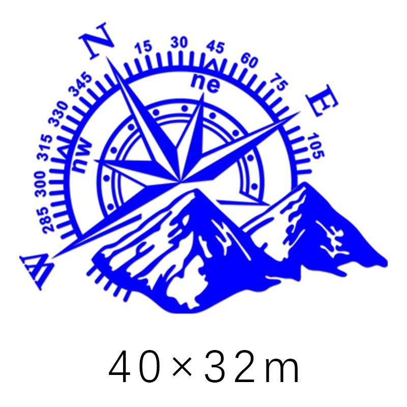 Mountain Compass Navigation Car Door Body Decal Sticker