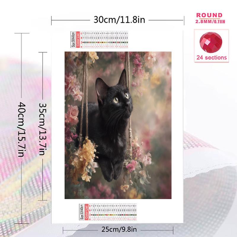 Bombay cat Pattern  3pcs 100% Round Full Drill 5D DIY Diamond Painting Embroidery Cross Stitch Rhinestone Décor