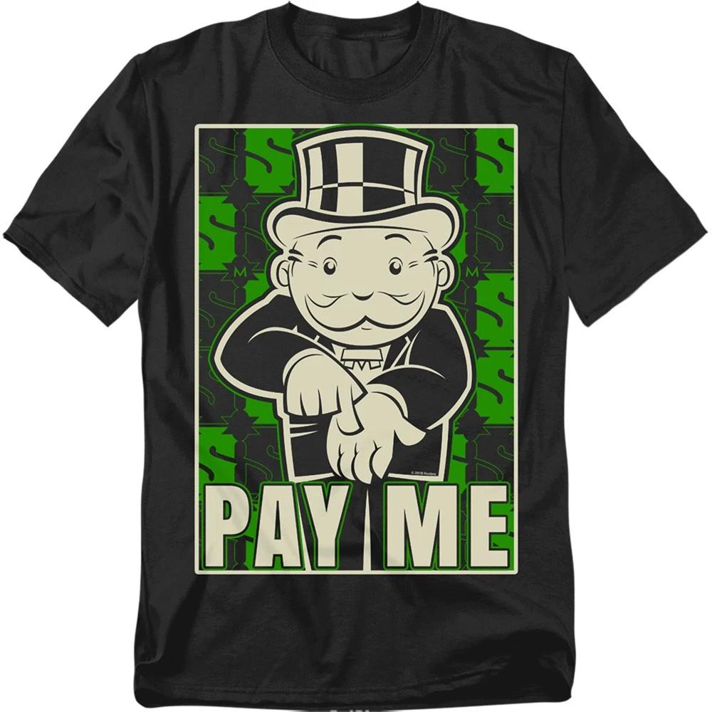 Hasbro - Monopoly - Pay Me -  Unisex Short Sleeve Children s T-shirt - Black 100