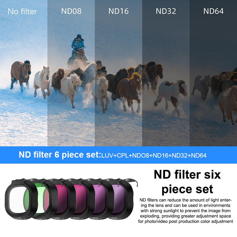 Kit de filtres pour objectif de drone pour Neo2 Filtre ND Kit Filtre ND8 ND16 ND32 Filtre CPL UV Filtre anti-reflets pour caméra Accessoires de drone