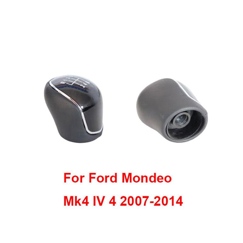 5 Speed 6 Gear Shift Knob Manual Black / Silver For Ford Focus 2 MK2 FL MK3 MK4 MK7 MONDEO KUGA GALAXY FIESTA Car Styling