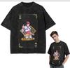 Gewaschenes Vintage Anime Hellsing Ultimate T-Shirt Herrenbekleidung Manga Alucard Augen T-Shirt Männlich Übergröße Streetwear Bestseller