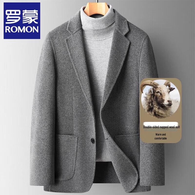

Romon Men s 100% Wool Business Casual Overcoat 3XL
