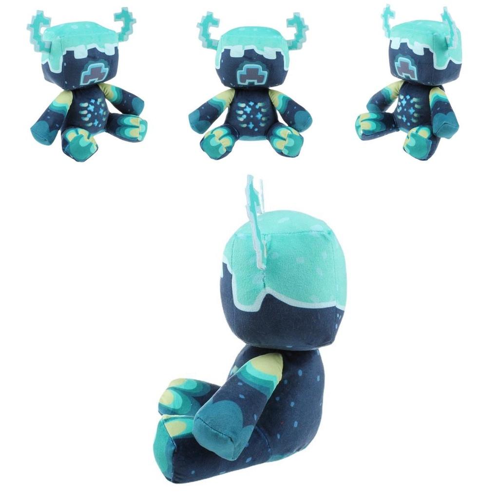 Peluche Minecraft Warden Animale di Peluche Morbido Bambola Pixel Giocattolo Regalo per Bambini 25cm