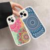 Mandala Painting Phone Case For iPhone 16 15 14 13 12 11 Pro Max Plus Leather Shockproof Cover