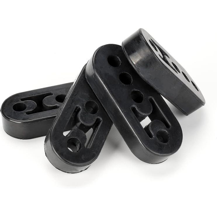 EPDM Exhaust Hangers 4 Holes 11cm 0.47" Insulator Bracket Bushing Mount Adjustable Muffler Shock Absorber Universal for Cars Truck Jeep SUV Upgrade