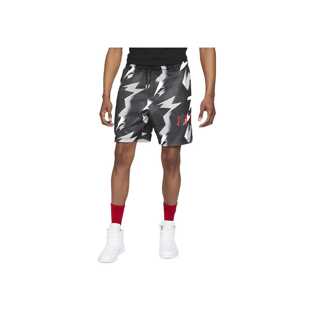 Jordan Pantaloni scurți respirabili Jumpman Air Mesh cu logo imprimat pe toată suprafața Bărbați Partea de jos Negru CZ4757-010