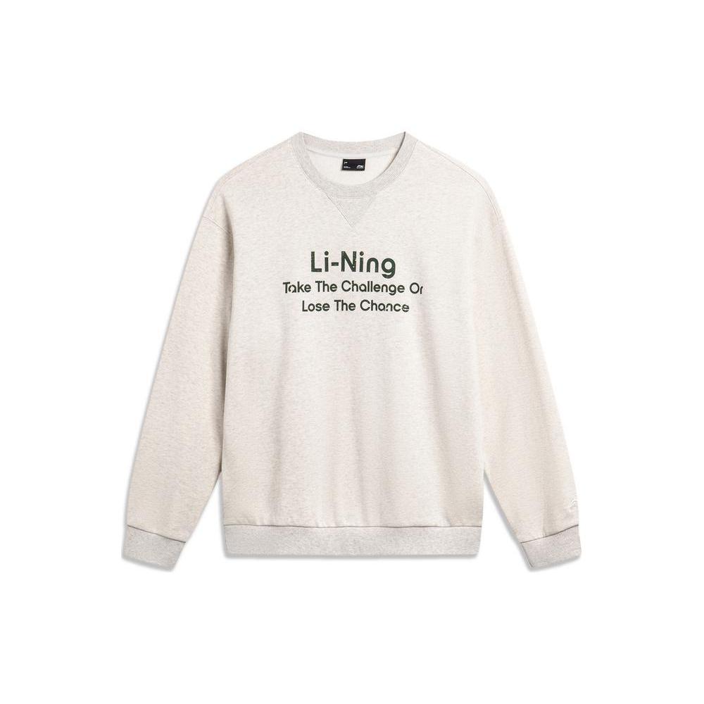 Li Ning Weekend Youth Sweatshirt Unisex Heather Gray Tile Gray AWDU799-10 L