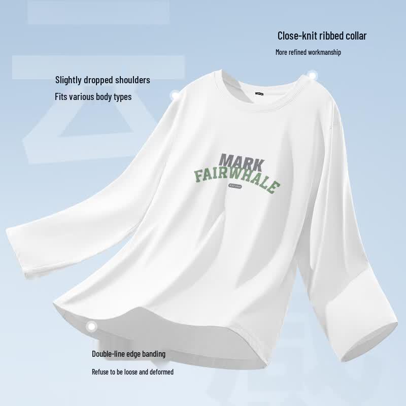 Mark Fairwhale Men's Pure Cotton Long Sleeve Round Neck T-Shirt