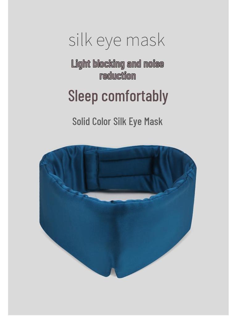 19mm Silk Eye Mask: Noise-Reducing, Breathable, Light-Blocking, Full Coverage for Travel Rest