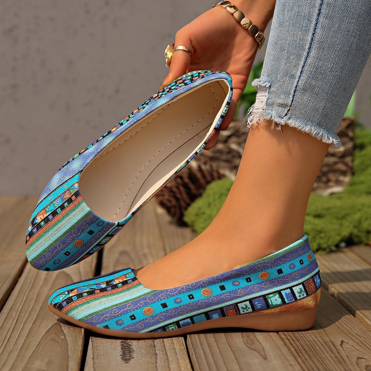 

New Arrival 2025 Women Pointed Toe Beautiful and Fashion Summer Shoes Flat Ballerina Comfortable Casual Women Shoes 36 синій