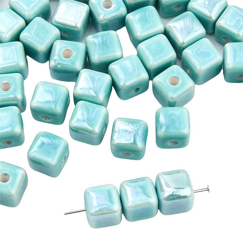 Five-Petal Flower Ceramic Beads for DIY Jewelry Making