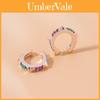 Elegant Alloy Geometric Ear Cuffs With Colorful Rhinestones For Trendy Women