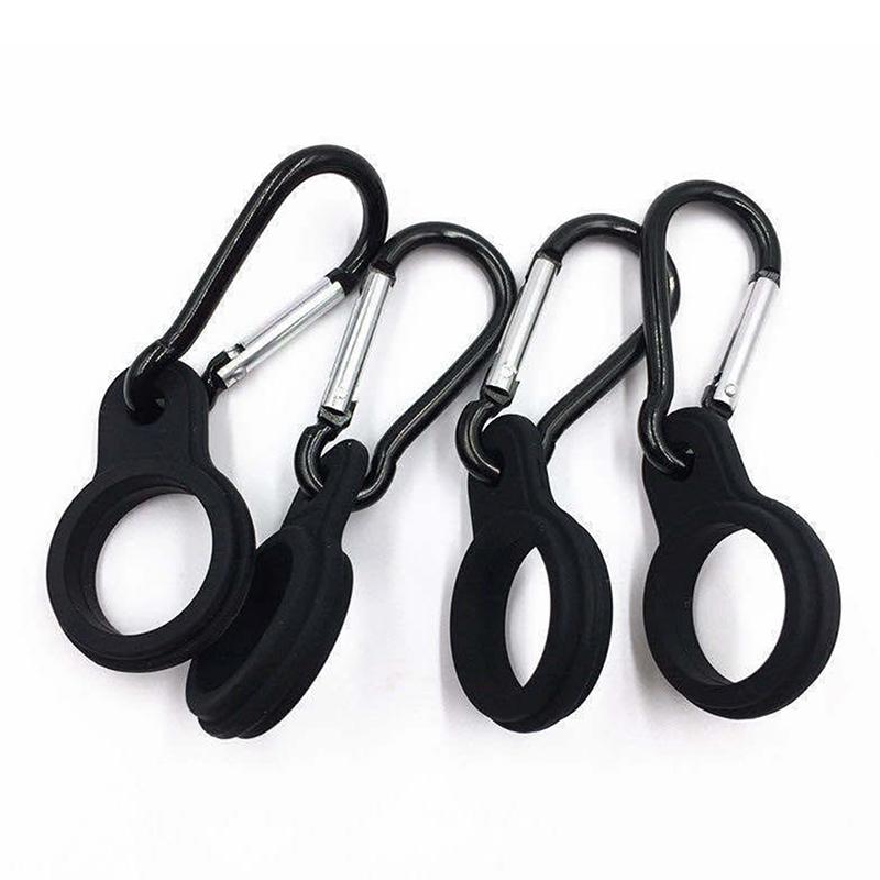 1Pcs High Quality Aluminum Sports Kettle Buckle Outdoor Carabiner Water Bottle Holder Rubber Buckles Hook Camping Hiking Tool