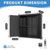 Metal Wall Cabinet with Door Lock & Shelf - Ideal for Garage, Workshop & Office - No Wood, No Formaldehyde, H77 cm × W75 cm × D30 cm