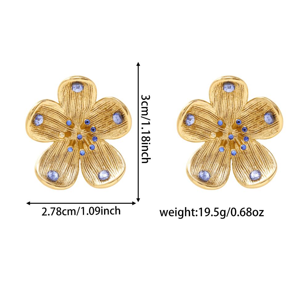 Original Design Flower Stud Earrings Light Luxury Versatile Niche Commuter Earrings