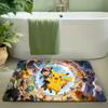3D Charizard Fire Background Print Non-slip Doormat, Soft Absorbent Floor Rug for Home Decor