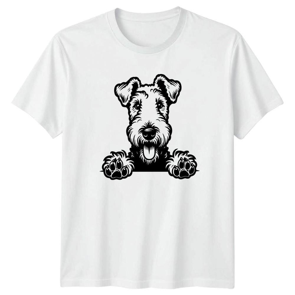 Terrier Dog Peeking Paws Animals Unisexs TShirt Unisexs Tee Graphic Unisex Top S