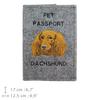 Dachshund Long-haired, Wiener dog, Badger dog - Dog passport case, document case, gift for the traveller from the Art-Dog brand