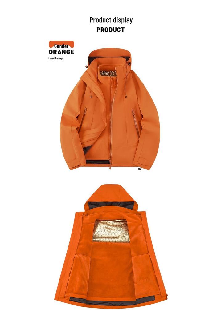 Women's 3-in-1 Windproof Waterproof Fully Sealed Logo Workwear Jacket