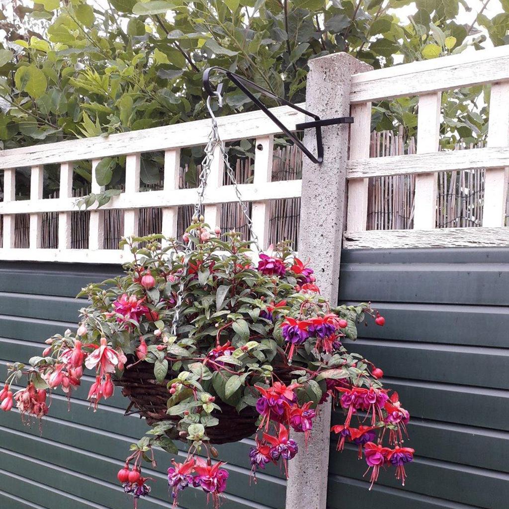 1PCS Hanging Basket-Brackets For Concrete Posts Supports Easy Fill-baskets