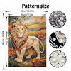DIY Pearl Art Painting Majestic Lion Handmade Craft Modern Wall Decor Leisure Relax Activity Nice Gift for Novice Art Practitioners Home