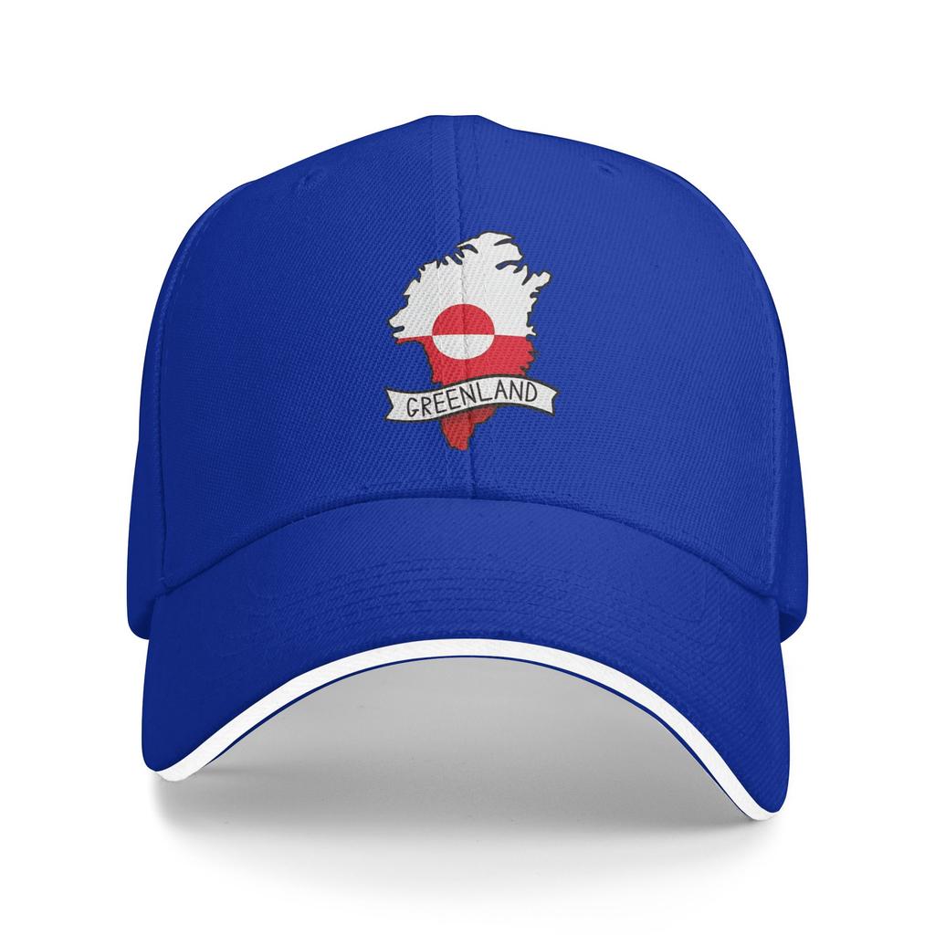 Greenland Flag Map Sticker Casual Baseball Cap Hiking Fishing Trucker Hat Spring Dropshipping Women Men Fitted Baseball Caps