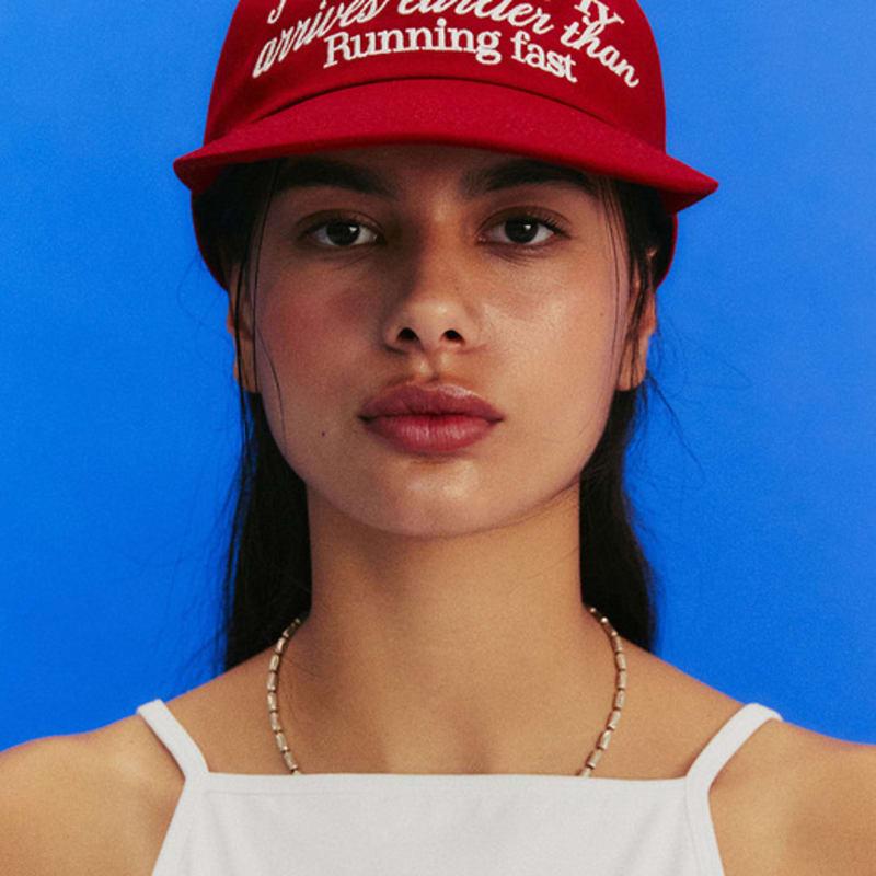 

MENASOO RUNNING SLOWLY COTTON CAP_RED RED_F