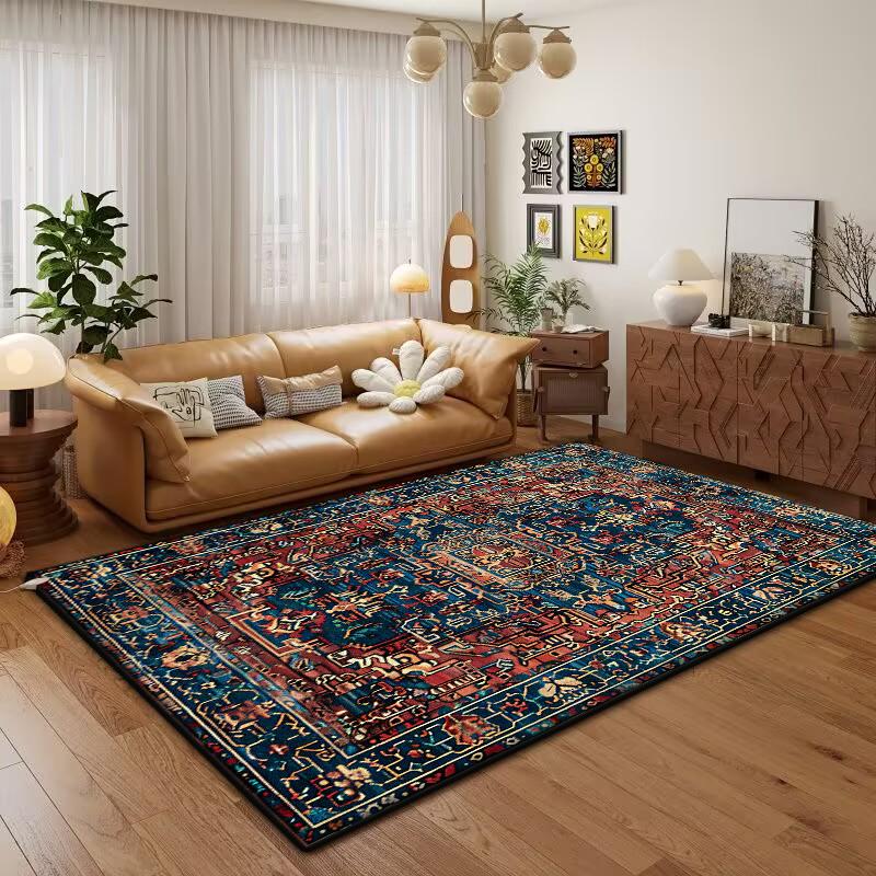 Bohemian Bedroom Room Soft Carpet Retro Persia Large Area Washable Living Room Rugs Printed Cloakroom Plush Mats