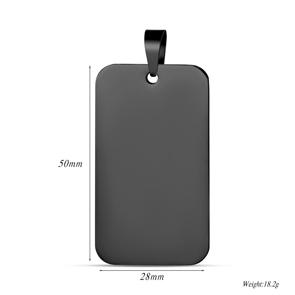 5Pcs High Quality Rectangle Tags Pendant Charm Stainless Steel ID Blank Tags 4 Colors Both Side Polished