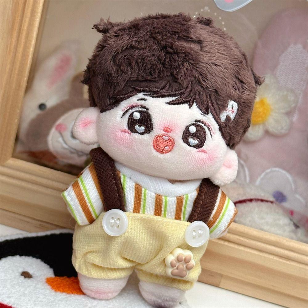 Cartoon Design Cotton Doll Rompers 10CM Size Mini Doll Clothes Plush Doll Outfit  Doll Dressing