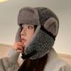 Plush Hat Women's Autumn and Winter Lei Feng Hat, Plush Thickened Warm Cycling Cold Ear Protection Hat