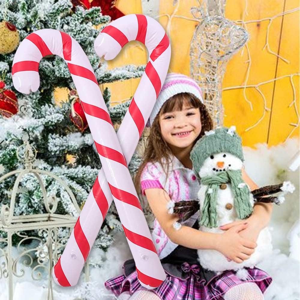 for Xmas Decoration New Year Party Candy Canes Decor Christmas Supplies Party Favors Balloons Candy Cane Stick