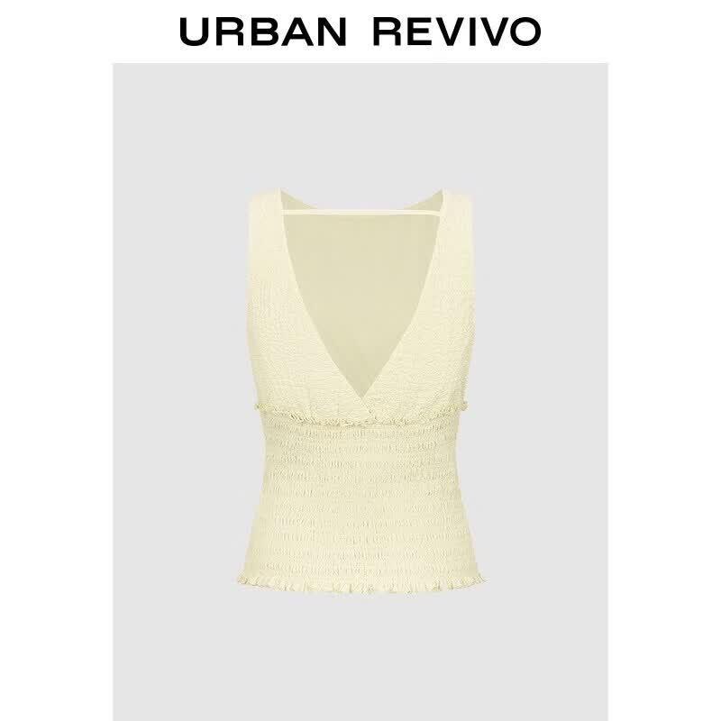 UR2026 Women s Textured Lace Ruched Boat Neck Vest XS