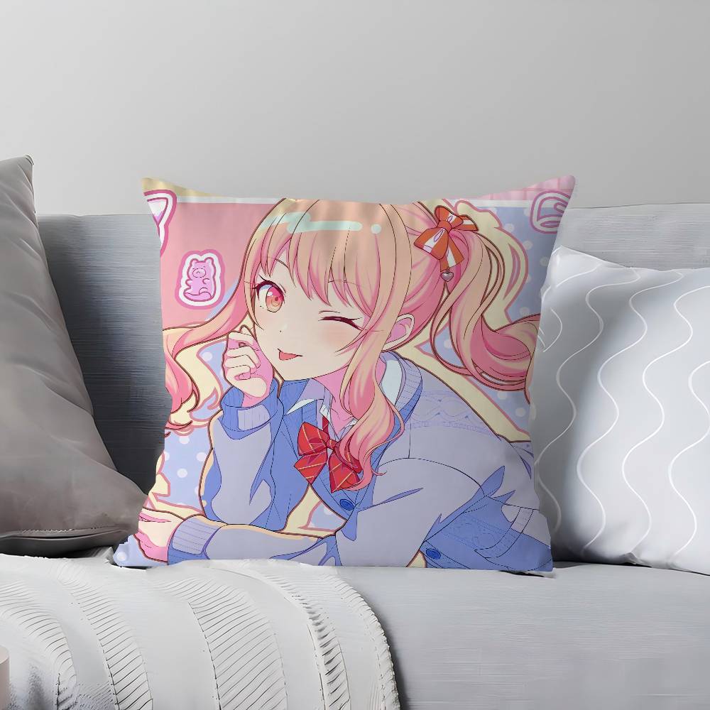

Roject SEKAI Akiyama Mizuki Pillow Cover Sofa Cushion Cover Home Room Decoration Children Gift 12x12Inch