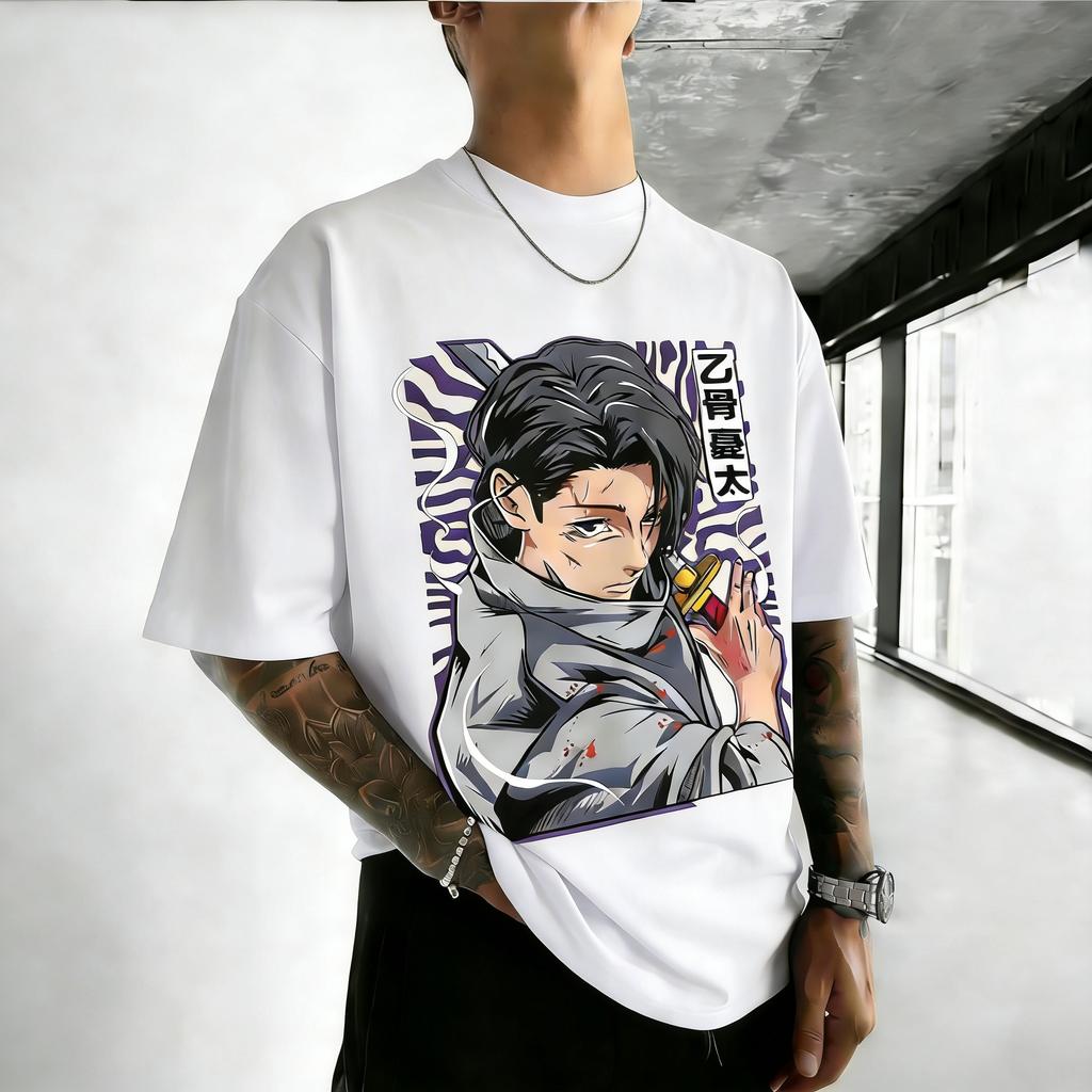 Jujutsu Kaisen Okkotsu Yuta Unisex Pure Cotton T-shirt 2026 Summer Anime Print Round Neck Loose Family Short Sleeved Top