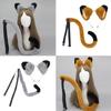 Masquerades Party Hair Hoop Animal Ear Plush Headband/Tail Girl Hair Ornaments