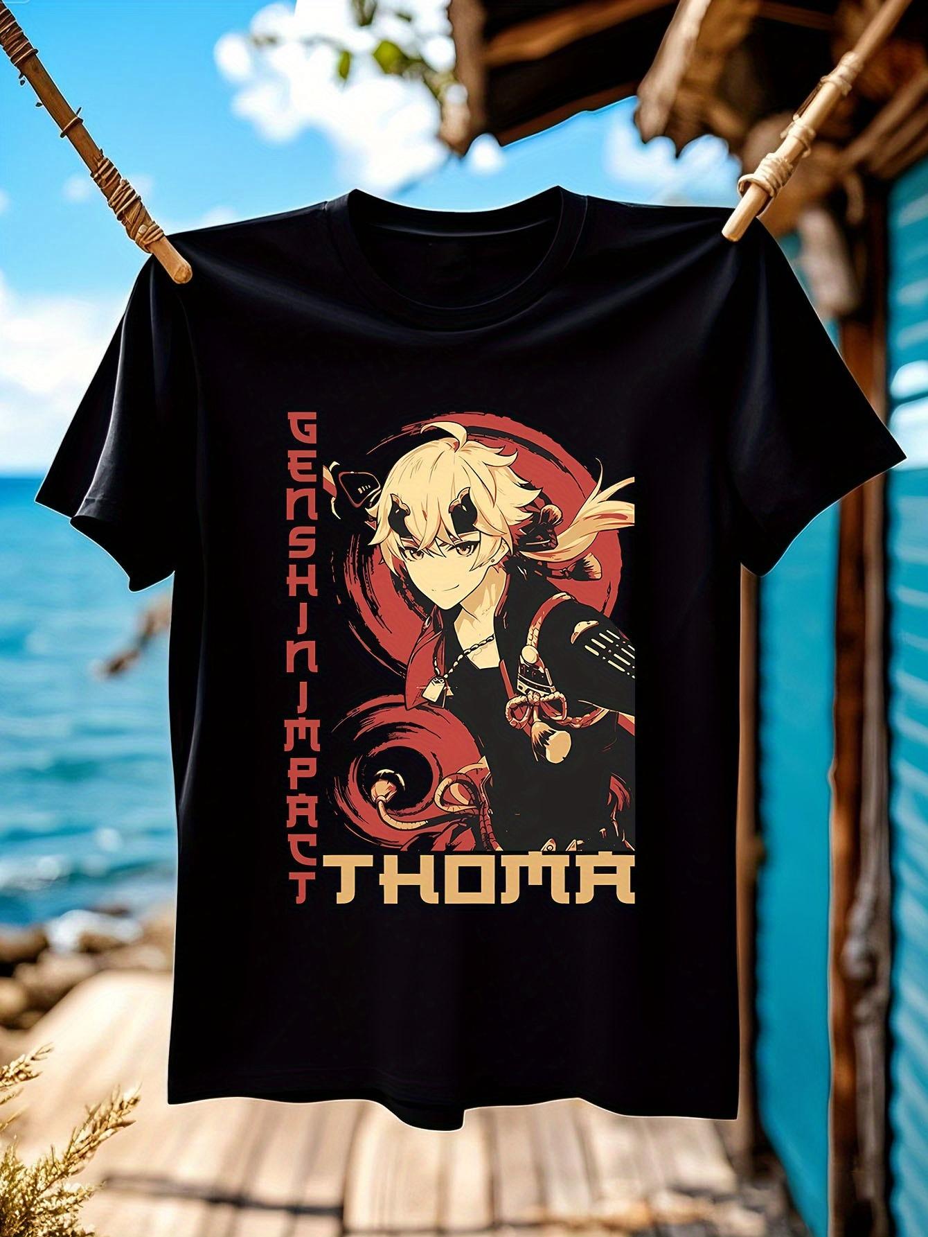 Genshin Impact Thoma SA0941 Anime Graphic Tshirt Graphic ... XXXL