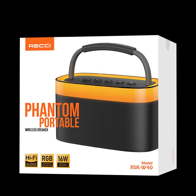 Recci RSK-W40 Phantom Portable Wireless Speaker CN plug (adapter included)