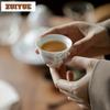 2pc/lot Hand-painted Lily Teacup Handmade Tea Bowl Cup For Tea Smelling Master Cup Chazhan Tea Ceremony Ornaments Supplies 50ml