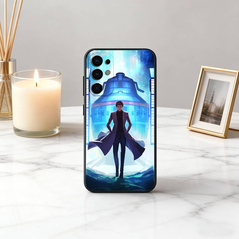 STEINS R-Rintaro O-Okabe GATE Phone Case Black Silicone Soft For Samsung S25,S24,S21,S22,S23,S30,Ultra,S20,Plus,Fe,Lite