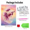 Animal series pearl painting Betta fish diy handmade 5D highvalue hanging living room decoration painting
