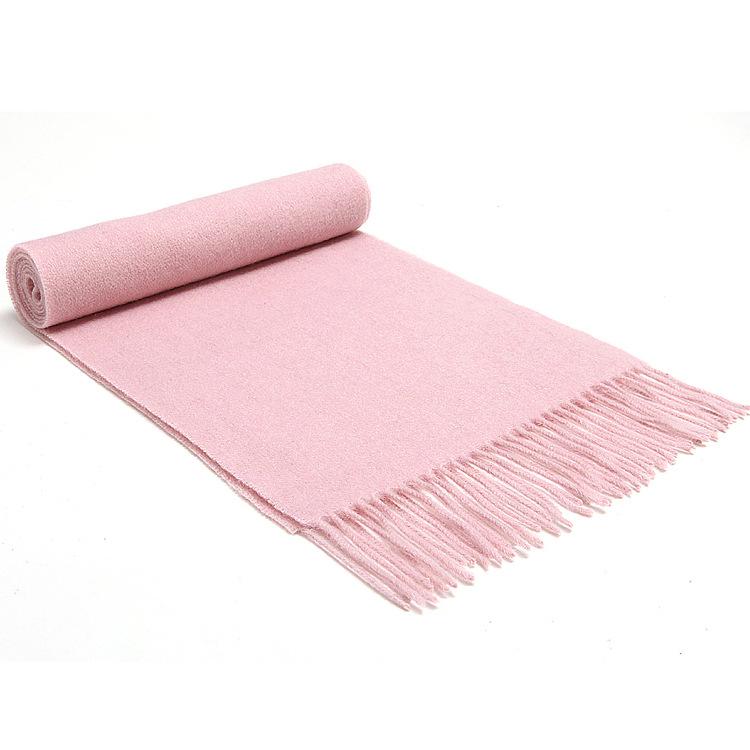 Mary Hot Sale Men's and Women's Solid Color Red Scarf Wool Thickened Business Autumn and Winter Scarf Company Annual Meeting Gift LOGO