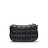 New MICHAEL KORS Carmela Artificial Leather Shoulder Bag, Saddle Bag, Crossbody Handbag Small Women's Black 35R5S1QC1V-001