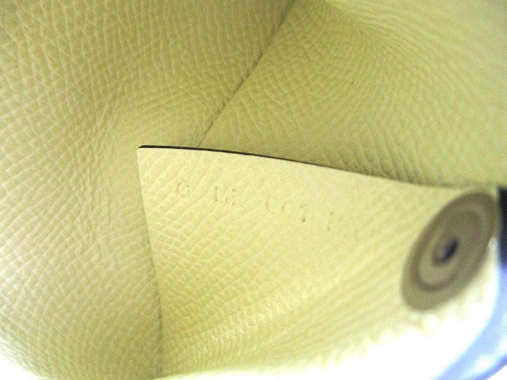 Authentic HERMES Blue Brighton Veau Epson Leather Coin Purse Bastia #b267 Open box
