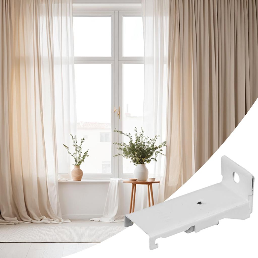 Drapery Track Ceiling Mount Wall Mount Brackets For Drapery Track 6 Piece Bendable Flexible Holder Hardware Set Support For Top