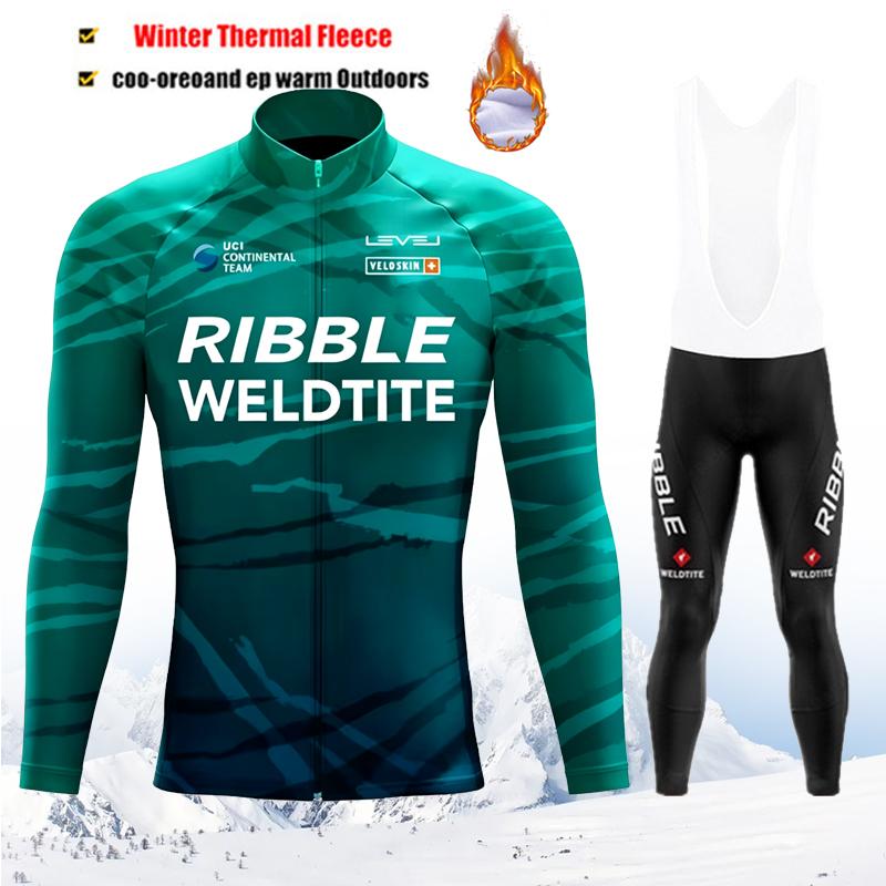 Winter Thermal Fleece Cycling Jersey Set Sports Man Team Bike Suit Mountian Bicycle Clothing Ropa Ciclismo Invierno Hombre 2027