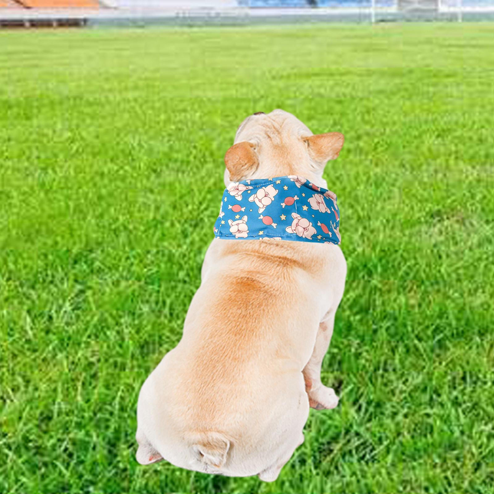 

Cooling Bandana for Dogs, Adjustable Neck Wrap Summer Activities Pink and S