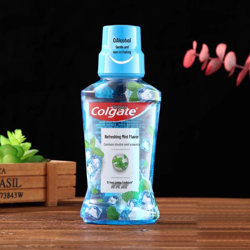 Colgate Vibrant Mint 250ml Mouthwash - Portable Travel Size Bottle