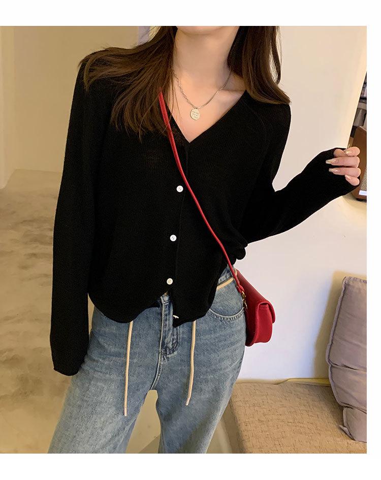 White Ice Silk Knit Cardigan - Sun Protection Camisole Cover-up for Women, Summer 2024